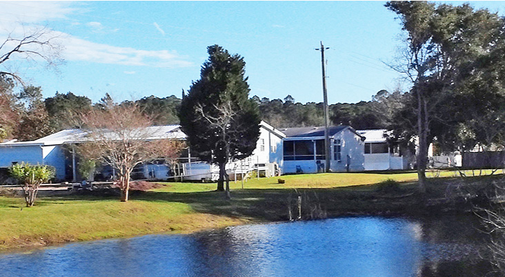 Homes in the communities overlooking the lake