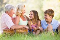 Elderly Couple with Grand Children