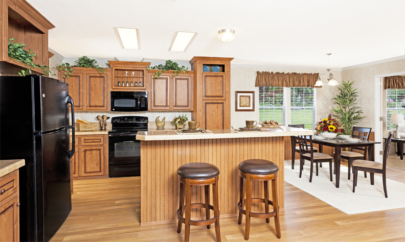 Open Kitchen with Island Bar