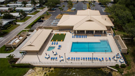 Arial of Club House and Swimming pool