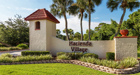 Photo of the entrance to Hacienda Village