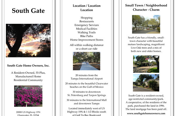 Brochure for South Gate community