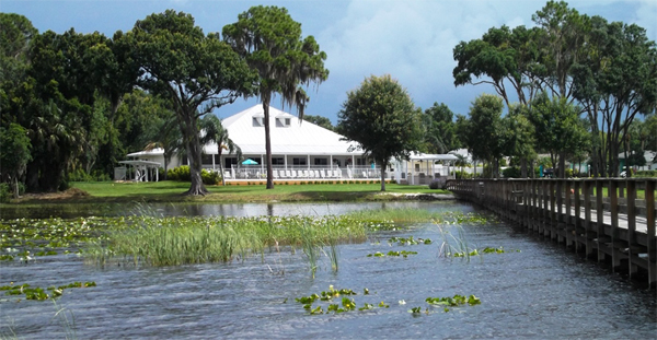 Clubhouse overlooking the lake